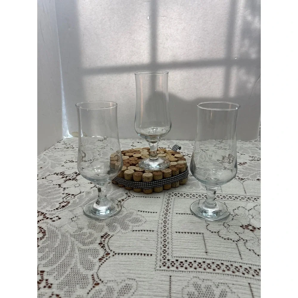 Circleware Concord Street 13oz Footed Glasses Clear Glass Set of 3